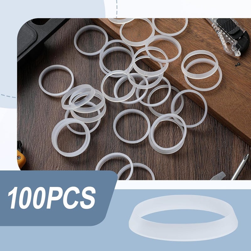 Joyfolk 100 Pack Beveled Slip Joint Washer, 1-1/2 Inch, 1.5" O Rings Tubular Pipe Seal Washer for Plumbing System Sink Drain Cone Gasket, White - Image 4